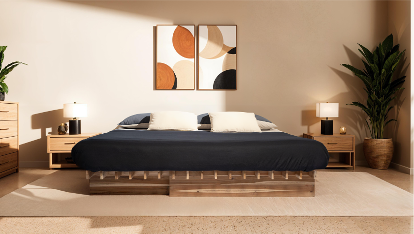Oro Platform Bed Frame - Queen to King